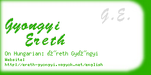gyongyi ereth business card